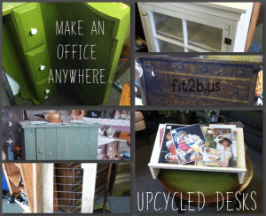 So many fun options for making your own unique desk area that you can walk up to and work and walk away!