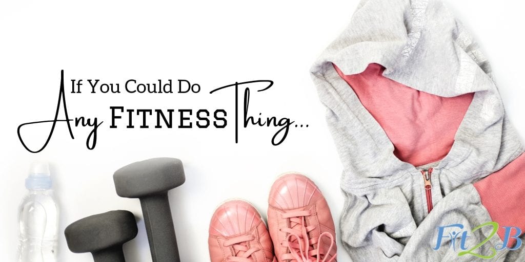 If You Could Do Any Fitness Thing - Fit2B.com - What fitness goal would you reach for if you could eliminate all of your current physical, financial, mental, or emotional barriers and do ANYTHING? - #goals #goalsetting #newyears #bestyearever #planning #planningfor2019 #scheduling #fit #fitmom #health #healthy #gym #gymworkouts #core #corestrengthening #fitness #diastasisrectirecovery #motivation #weightloss #workout #homefitness #diastasisrecti #fit2b