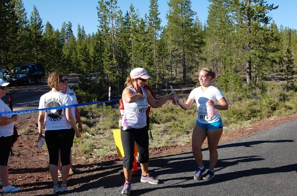 handing off the baton at the Cascade Lakes Relay to stay in shape in ...