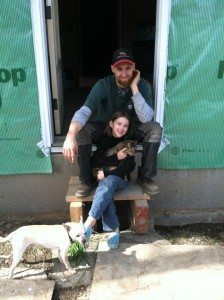 My man and our girl with one of our cats and chihuaha Charlie.