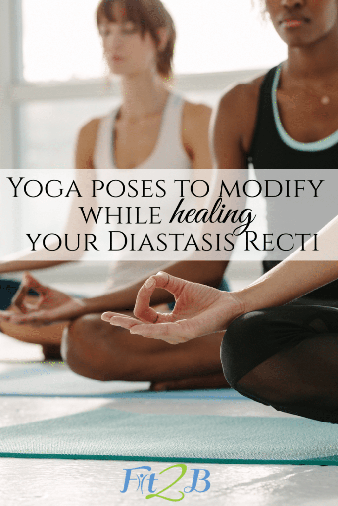 Diastasis Recti and Yoga Shocking Photo - Fit2B.com - Are there yoga poses you should be modifying while you heal your diastasis recti? - #yoga #core #corestrengthening #fitness #fitmom #fitmama #diastasisrectirecovery #healing #healthy #planks #downwarddog