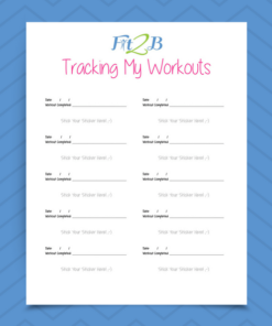 Fit2B Workout Chart & Stickers - Fit2B.com