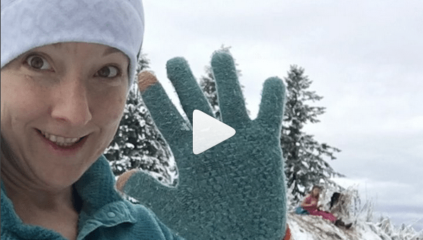 Instagram Highlights - Snow Day from Instagram - fit2b.com - Beth having snow day, with gloves