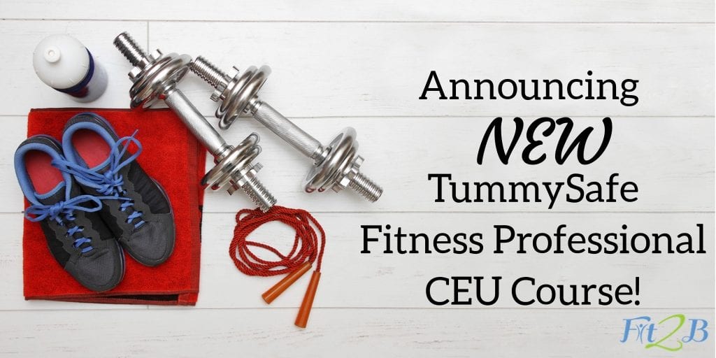 Announcing NEW TummySafe Fitness Professional CEU course! - Fit2B.com