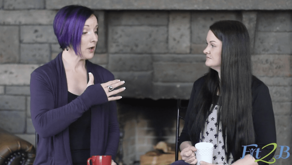 Fit2B Girls - Substance use lesson interview with Kelly Duncan - fit2b.com - #purple #opioidaddictin #color #homeworkouts #fitness #xchange #recovery