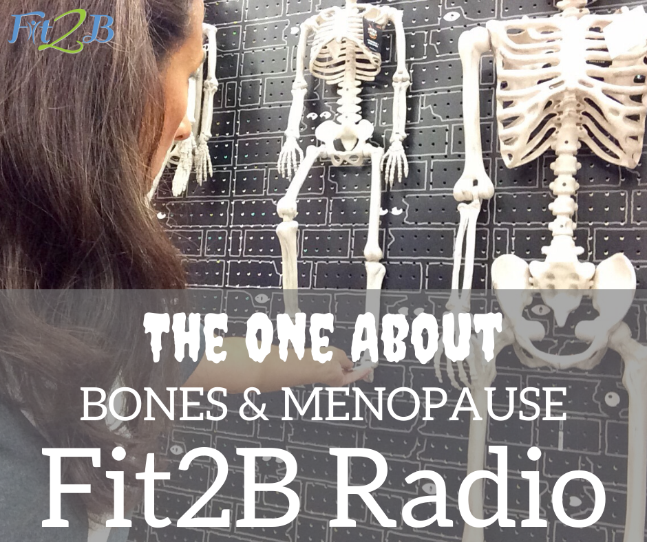 S2:5 The One About Bones and Menopause with Lisa Gimenez-Codd - Fit2B.com - Fit2B home fitness knows a healthy lifestyle needs strong bones even as a woman enters or finishes menopause. Are there osteoporosis exercises besides weightlifting women should do? What is the biopsychosocial connection to our core if we have diastasis recti? Listen to this podcast for women as we discuss menopause symptoms & how we can prevent bone loss & improve bone density. #fit2b #homeworkouts #homefitness #menopause #diastasisrecti #bonedensity #weightlifting #osteoporosis #bones #women