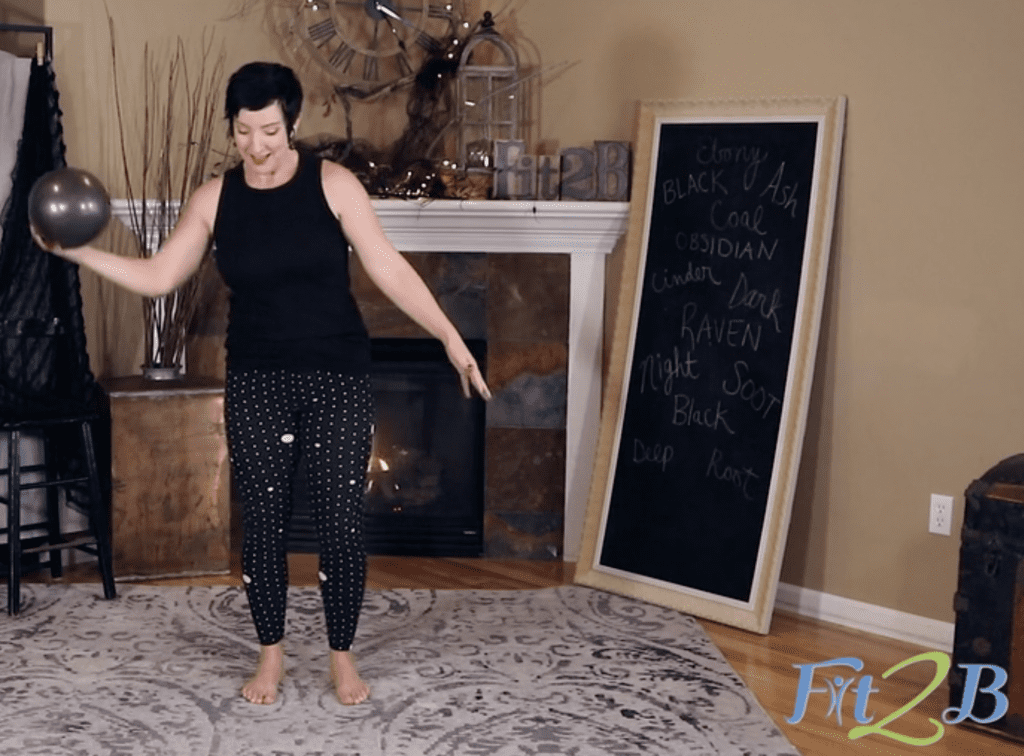 Color Series: Black Home Exercise Workouts - Fit2B.com - Fit2B Color Series - Black Bouncing: Grab a bouncy ball and experience time flying as you move your body while improving your eye-hand coordination + get a great workout! - fit2b.com