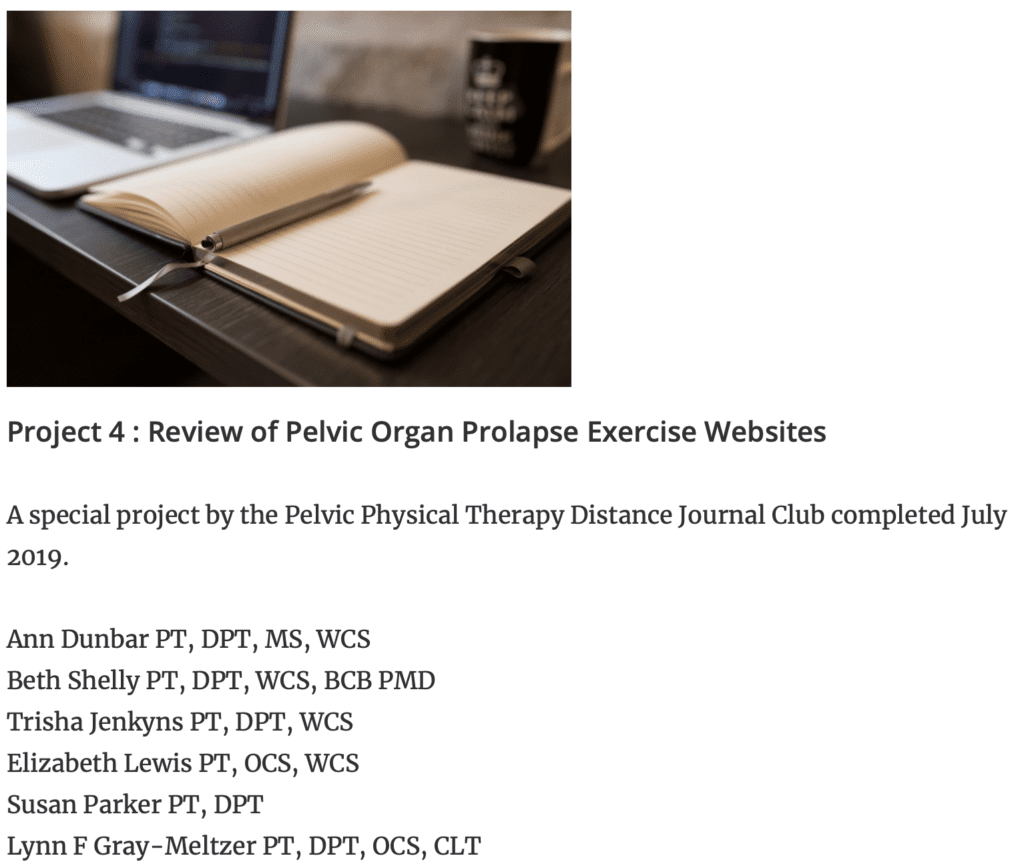 Fit2B reviewed for Pelvic Organ Prolapse (POP) by group of Physical Therapists - fit2b.com