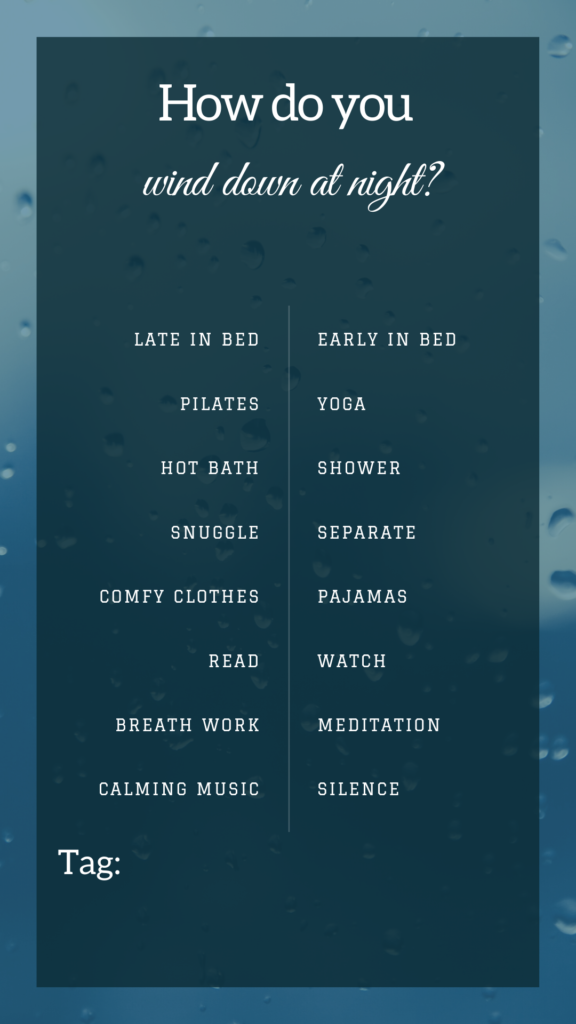 Instagram Story Shareable: Wind Down at Night