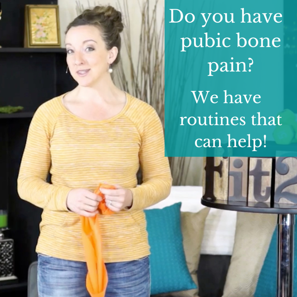 Do you have pubic bone pain? We have routines that can help!  | Fit2B.com