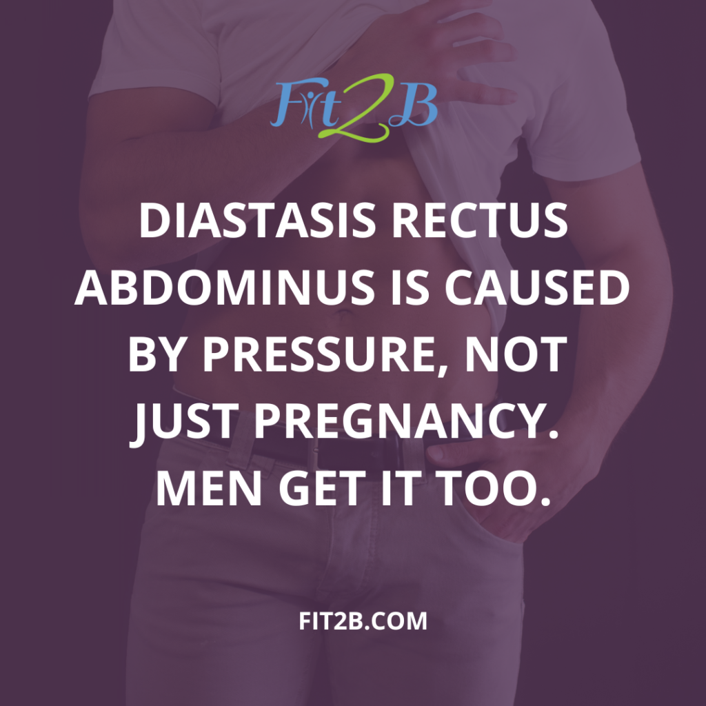 Hey guys! If you think that just because you’ve never been pregnant you can’t have a diastasis, then I’d like to respectfully point out all the gentlemen walking around with “beer guts” and “pot-bellies.” Most of the physical therapists I know who specialize in diastasis recti report seeing men with ab separation that’s just as bad as women who’ve had babies, if not worse! Read more: https://fit2b.us/does-diastasis-affect-guys-hd/ #fit2b #Mens #Abs #Diastasisrecti #fitness #exercise #core #corestrong