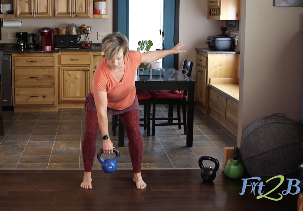 Strengthen your abs and improve your diastasis with this Kettlebell Core workout you can do at home, anytime or anywhere!
