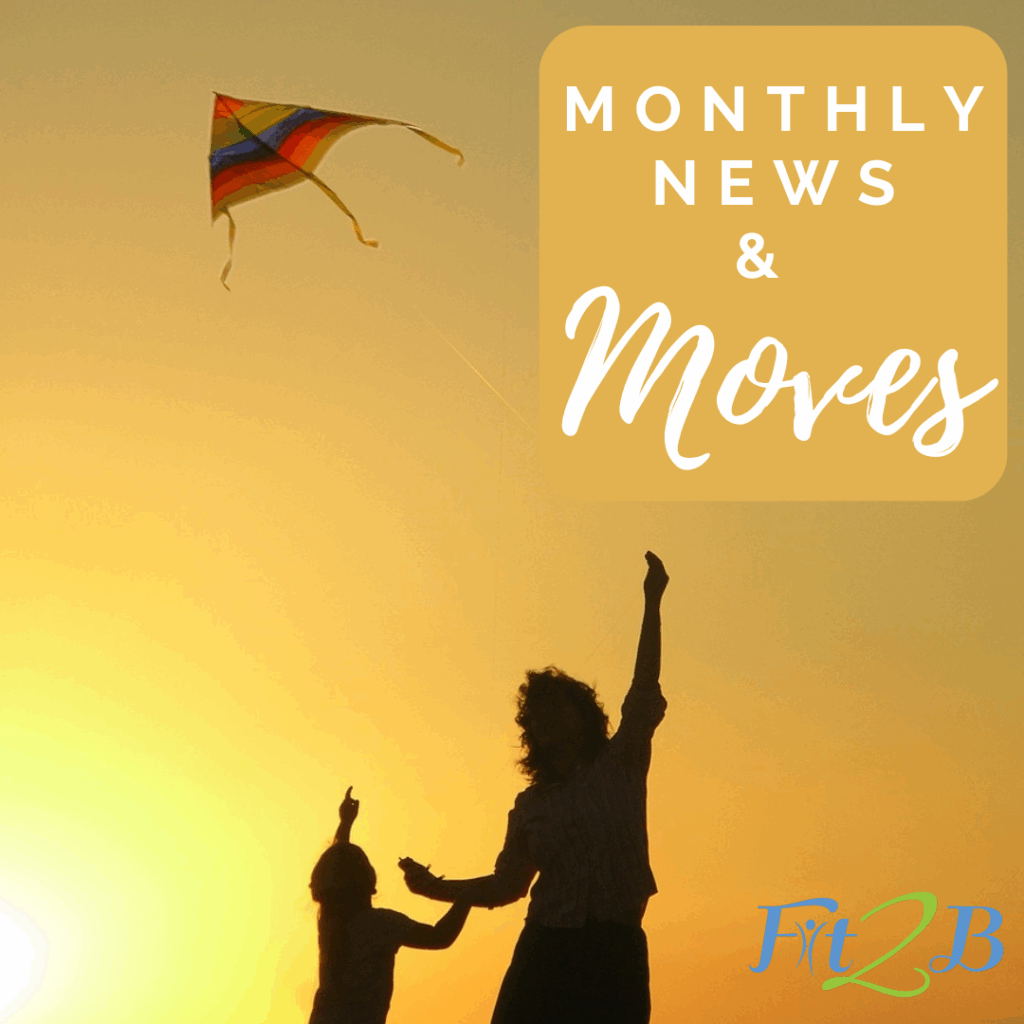 Welcome to the News & Moves here on Fit2B! You'll find a free sample of one of our shorter workouts + links to new content, an exercise Q&A, a spotlight on one of our excellent contributors, and more!